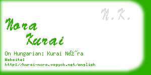 nora kurai business card